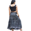 Thumbnail: Black Bamboo Tie Dye Cotton Wrap Skirt