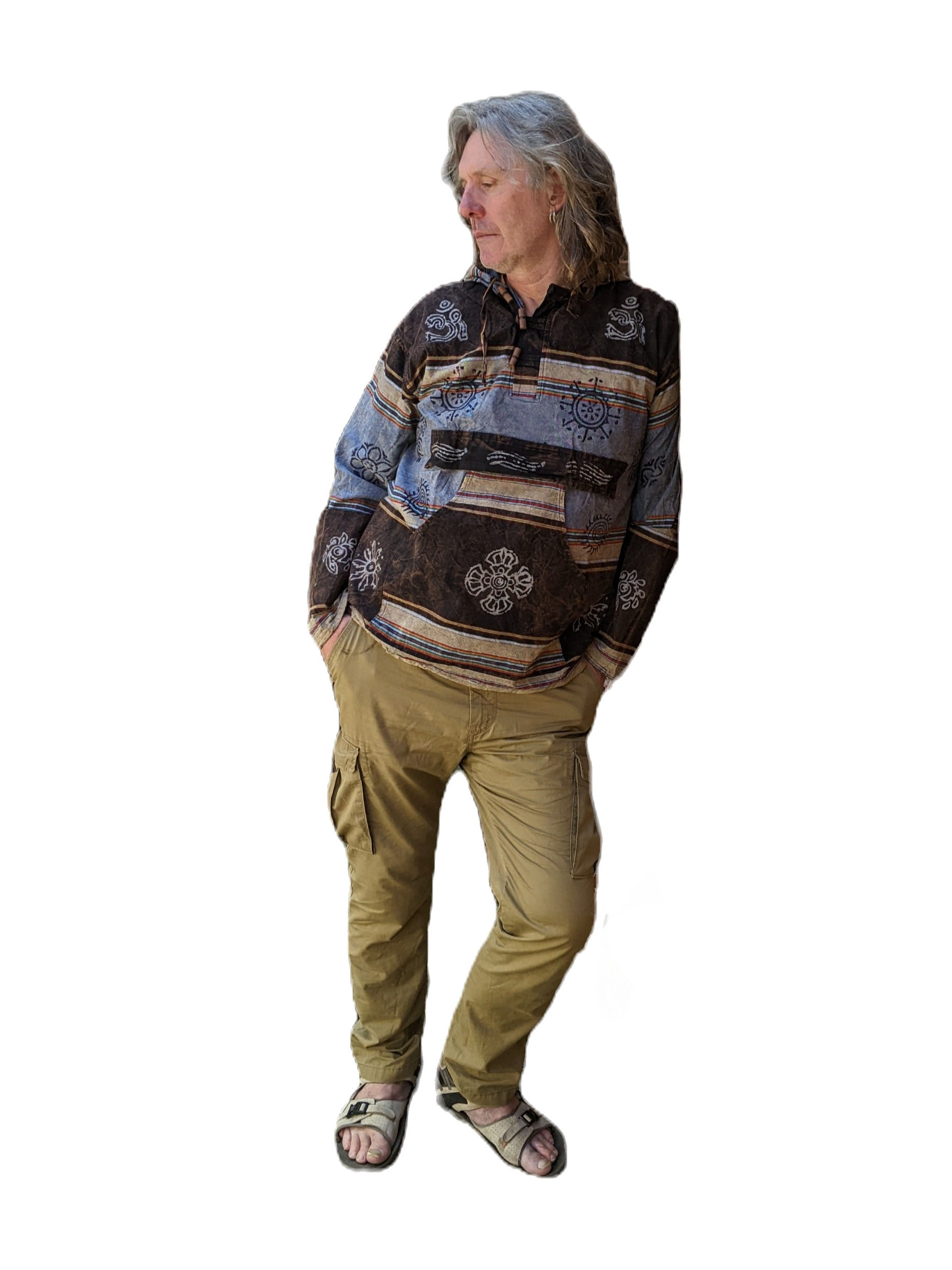 Bag Jacket Cotton Stripe Blockprint (In 4 Colours)