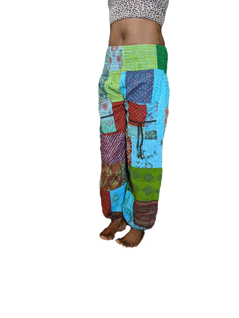 Thumbnail: Patchwork Overdye Cotton Natan Trousers (In 4 Colours)