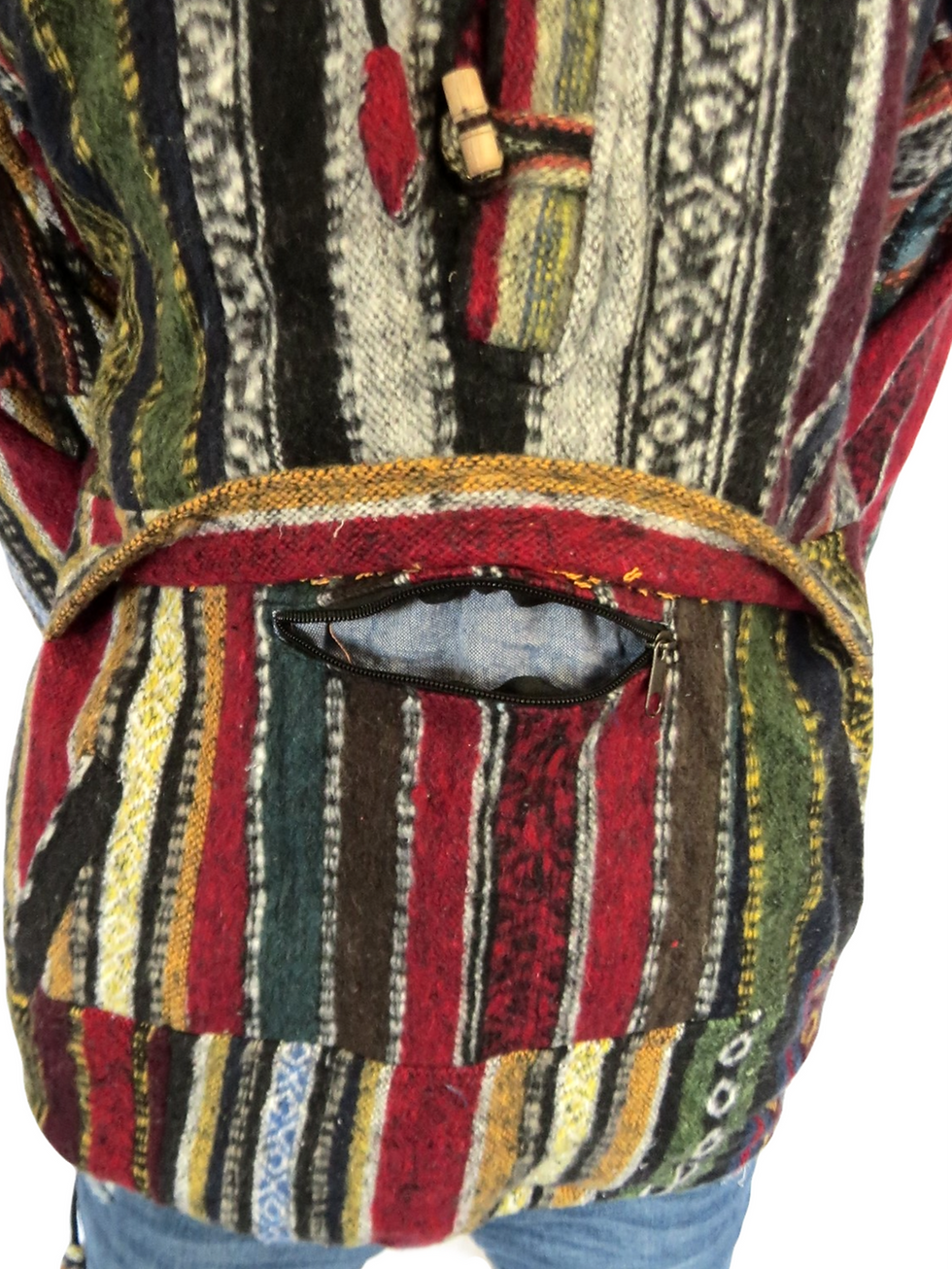 Thumbnail: Brush Cotton Patchwork Pullover Fleece Lined J706