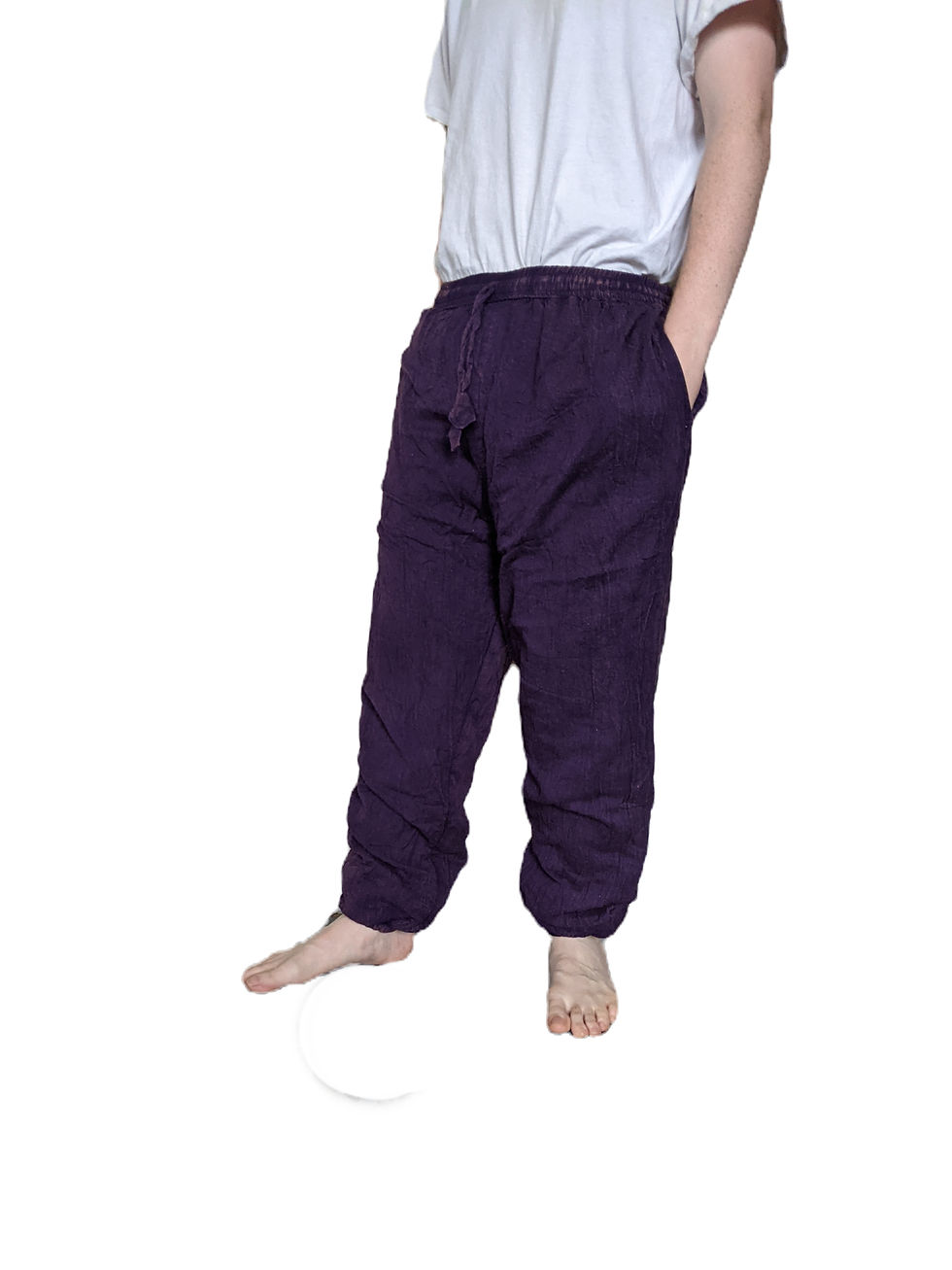 Thumbnail: Fleece Lined Plain Stonewashed Elastic Bottom (in 4 Colours)