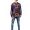 Thumbnail: Patchwork Overdye  Blockprint Stripe Stonewash L/S Cotton Shirt