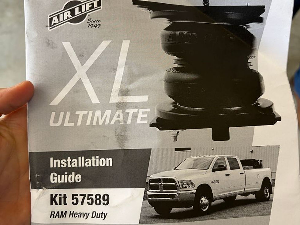 RAM 2500 rear axle and suspension inspection evidence for GVM assessment