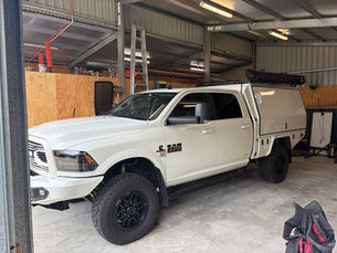 RAM 2500 undergoing KME Vehicle Engineering GVM engineering assessment