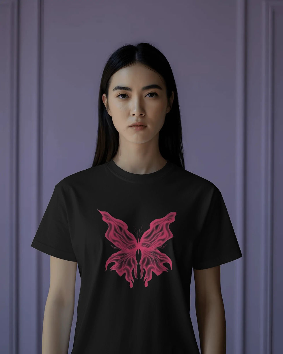 Thumbnail: Unisex Blush Wings Oversized T-shirt