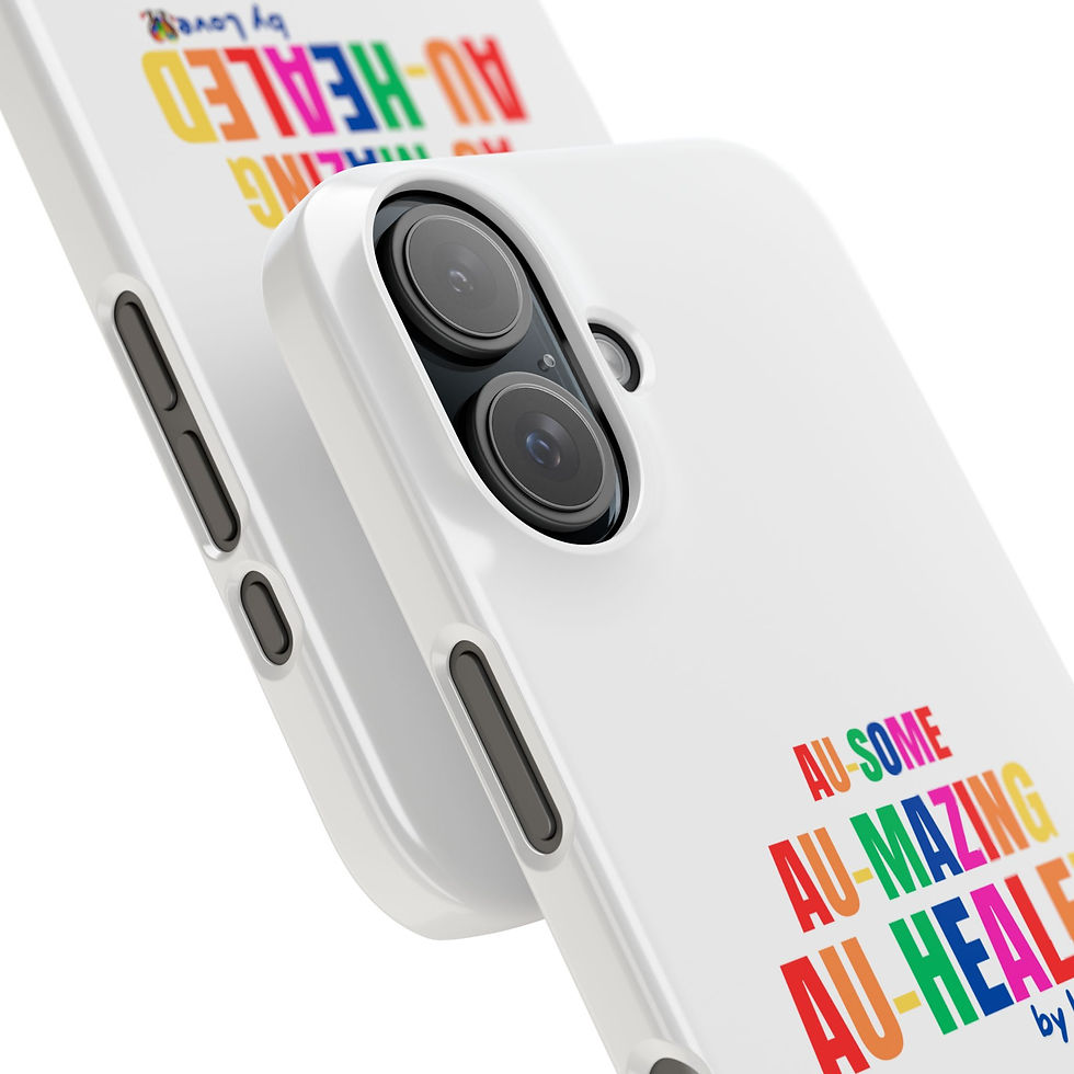 Thumbnail: Colorful Inspirational Slim Phone Case - AU-SOME AU-MAZING AU-HEALED Design