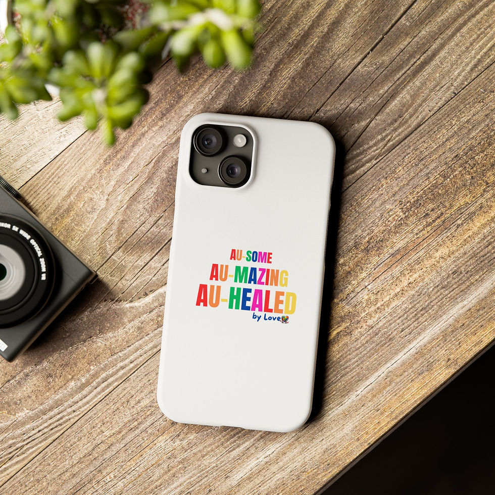 Thumbnail: Colorful Inspirational Slim Phone Case - AU-SOME AU-MAZING AU-HEALED Design