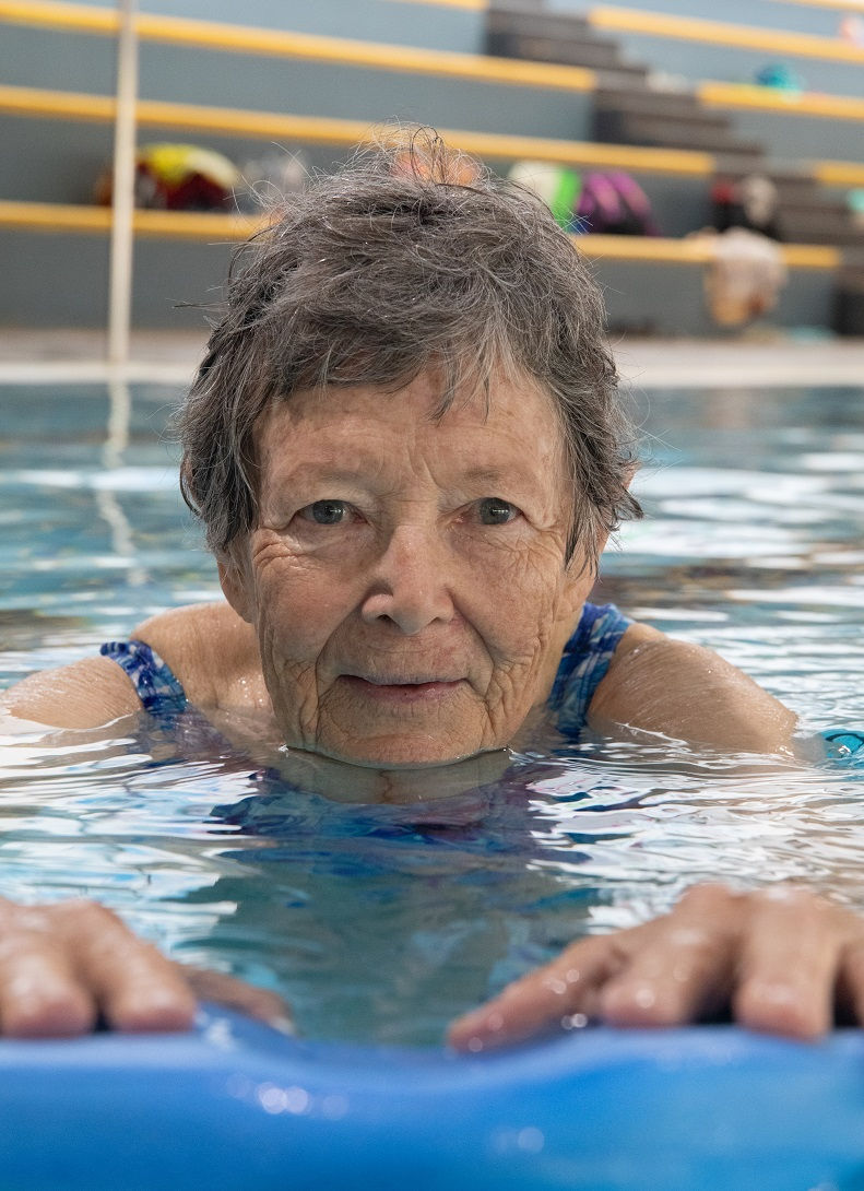 Lady swimming