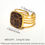 Miniature : Minimalist 18K PVD Golden Plated 304 Stainless Steel Rings Chunky Jewelry High Q