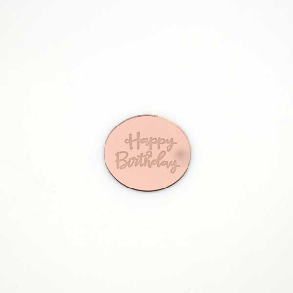 Miniaturbild: Acryl Disc Rosegold Happy Birthday