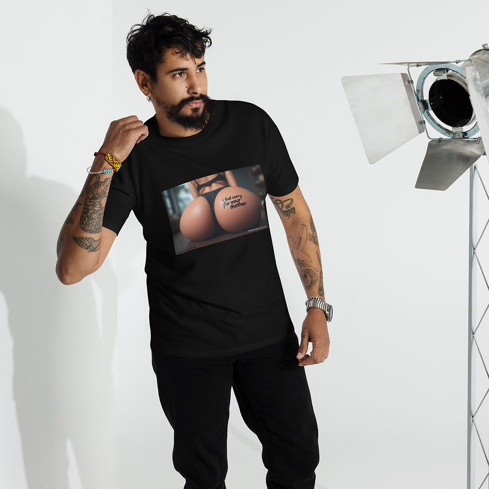 Thumbnail: i feel sorry for your mother "Black thong bikini"  heavyweight Graphic tee