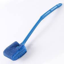 Aquarium Algae Cleaner/Scraper | Double-Sided Sponge Brush | Long Handle