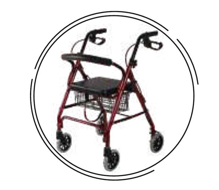 p.c.no.2924 Dura Rollator with Seat & Basket