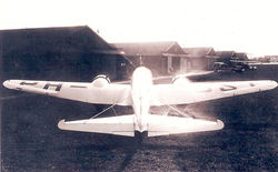 Vliegtuig van achter