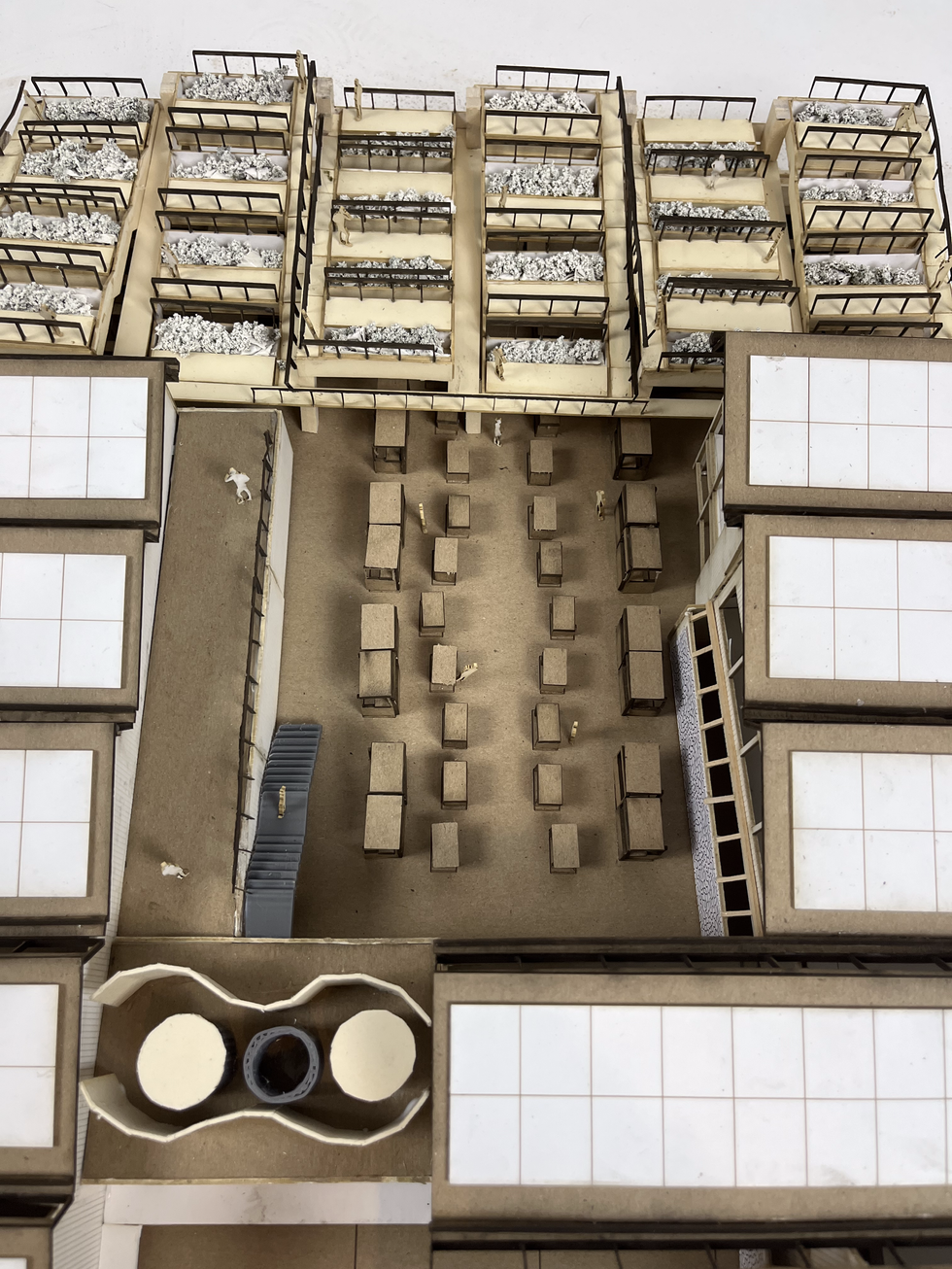 Final Model Courtyard Close Up