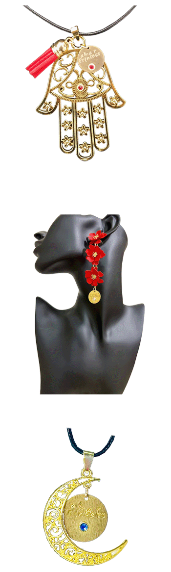 手作りのベリーダンス用アクセサリー。ベリーダンサーのためのイヤリング。