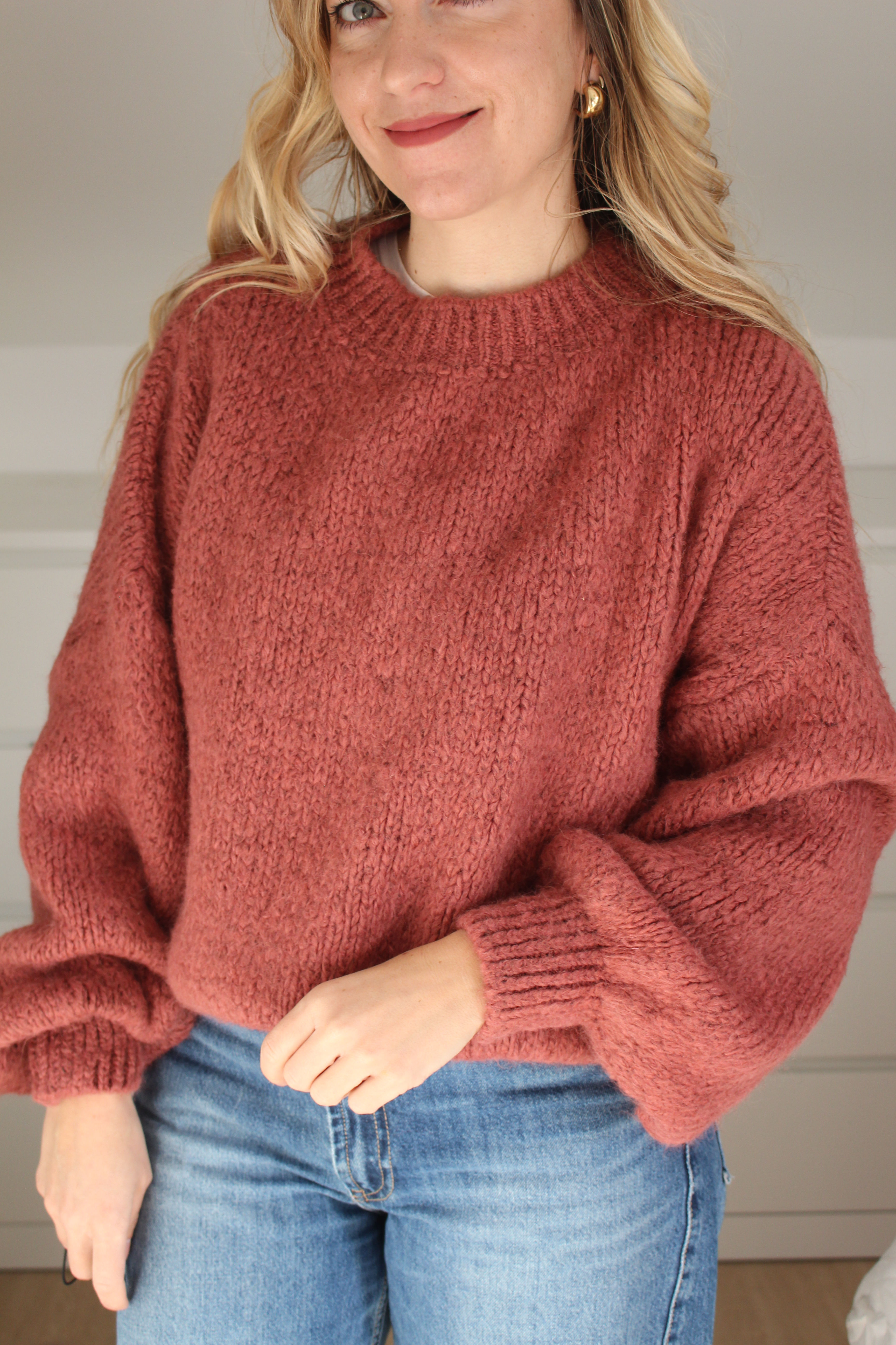 Pull OLYMPE - vieux rose