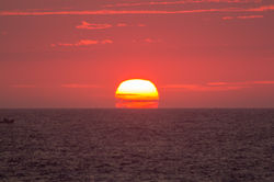 2016年08月24日　姿変える夕陽