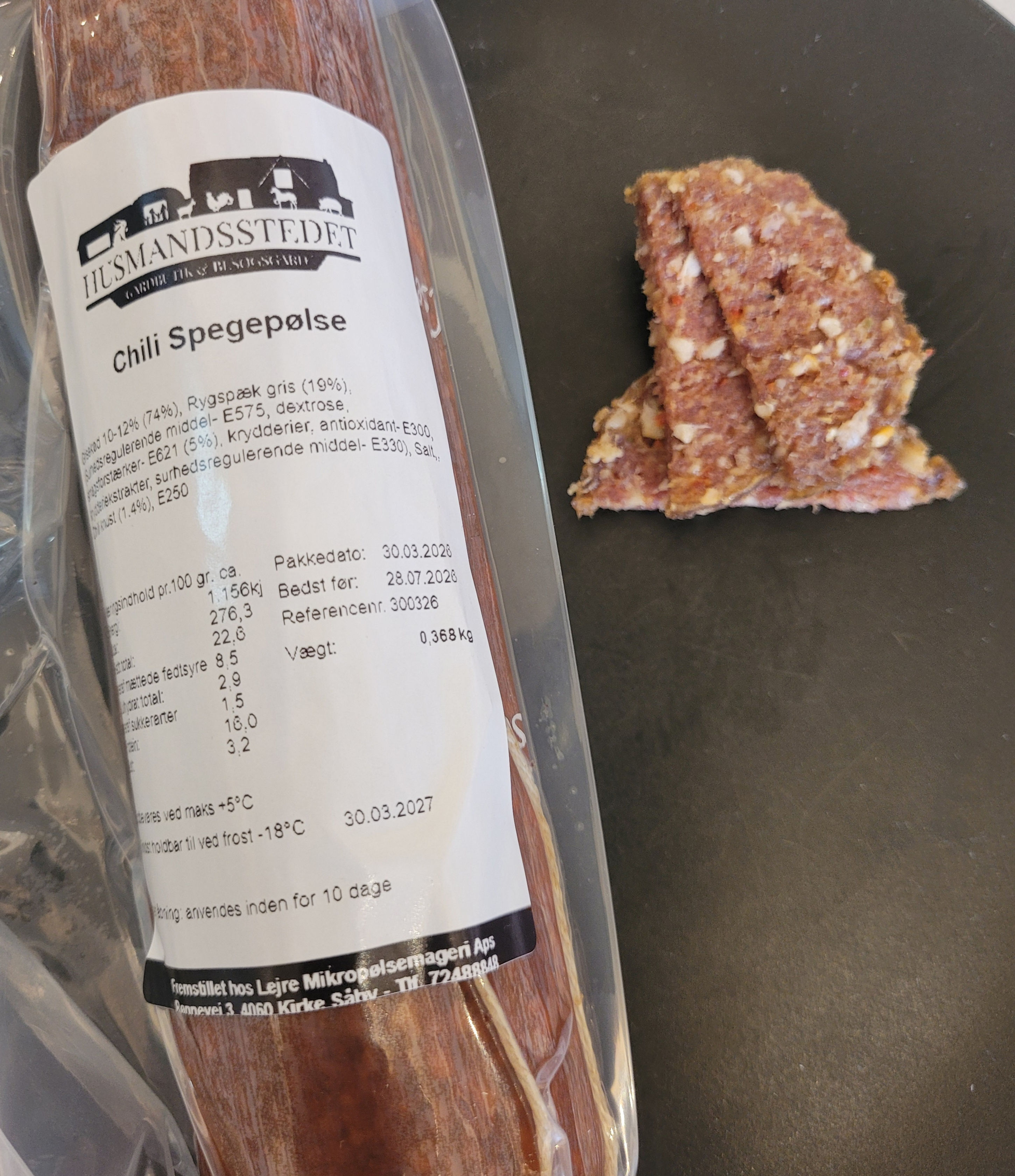 Spegepølser m. Chili