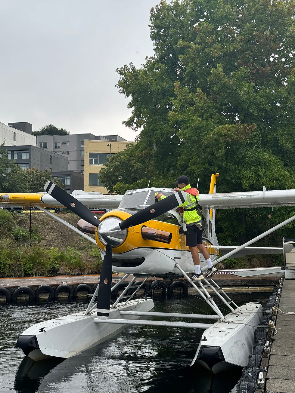 Matthew Livingston performing a preflight on a DHC-2T Turbo Beaver (Matthew Livingston).