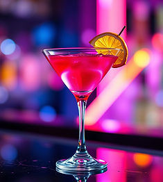 classy martini drink with neon colors.jp