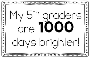 1000th Day of School Ideas for 5th Graders