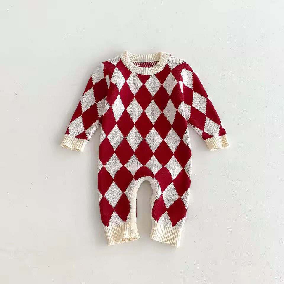 Holly Jolly knit Romper