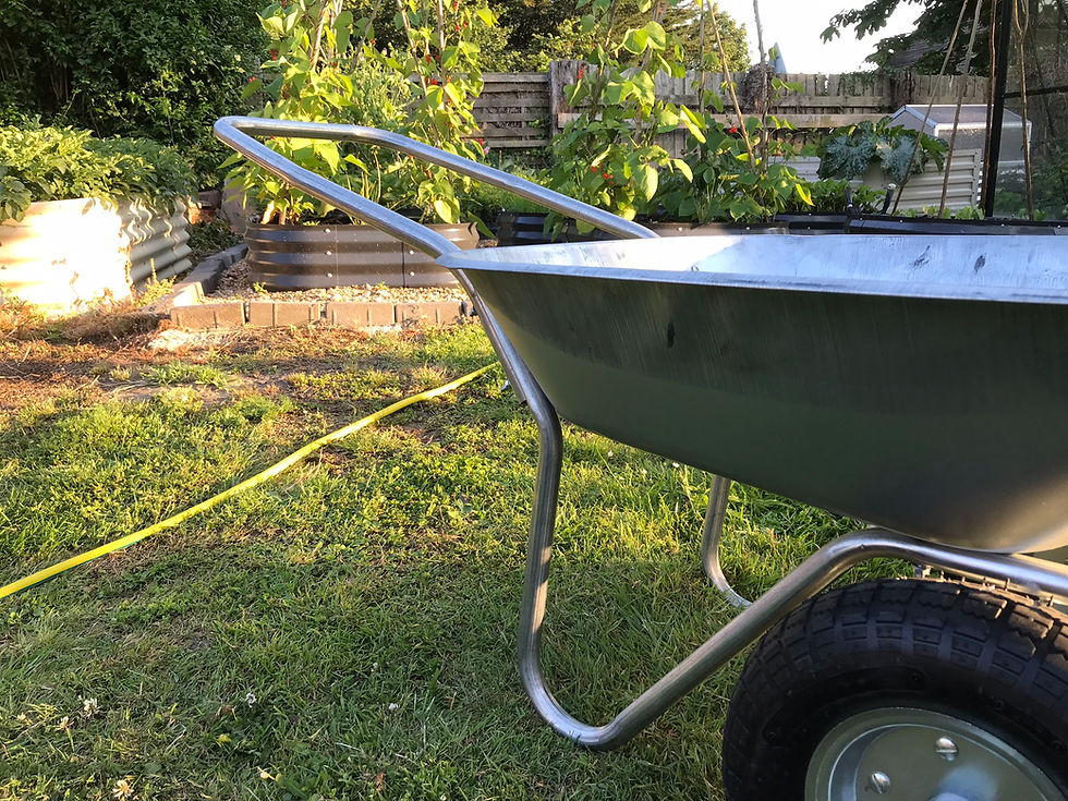Thumbnail: Pram Handle Galvanised Wheelbarrow Lightweight 2 wheeled 80 litres
