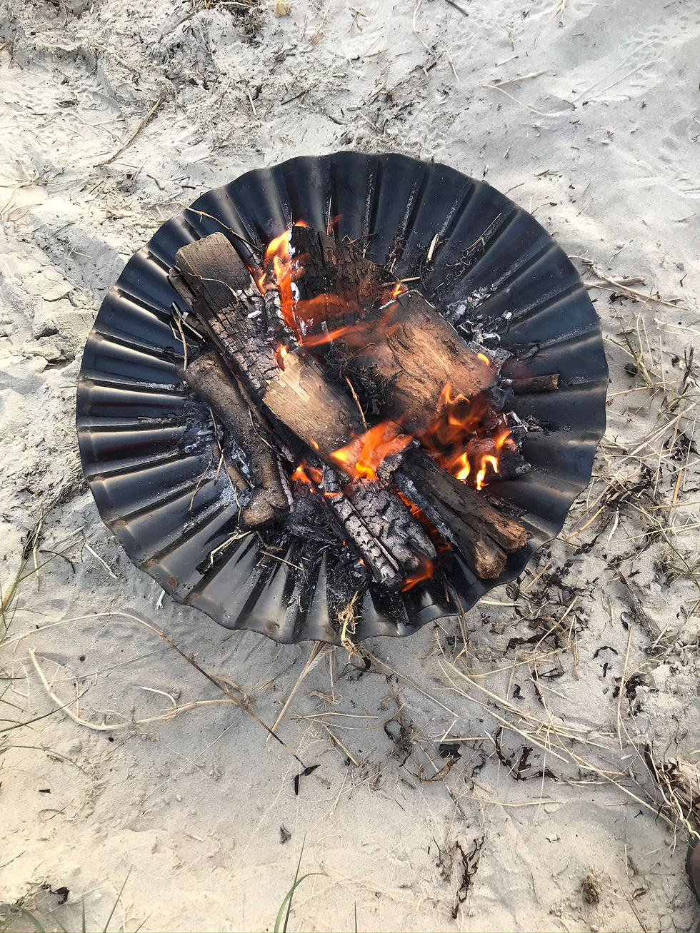 Thumbnail: Fire Pit hand crafted from antique farm cultivation discs