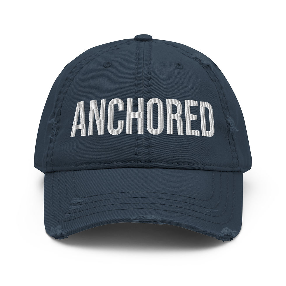 Thumbnail: Distressed Dad Hat - Anchored - White Text