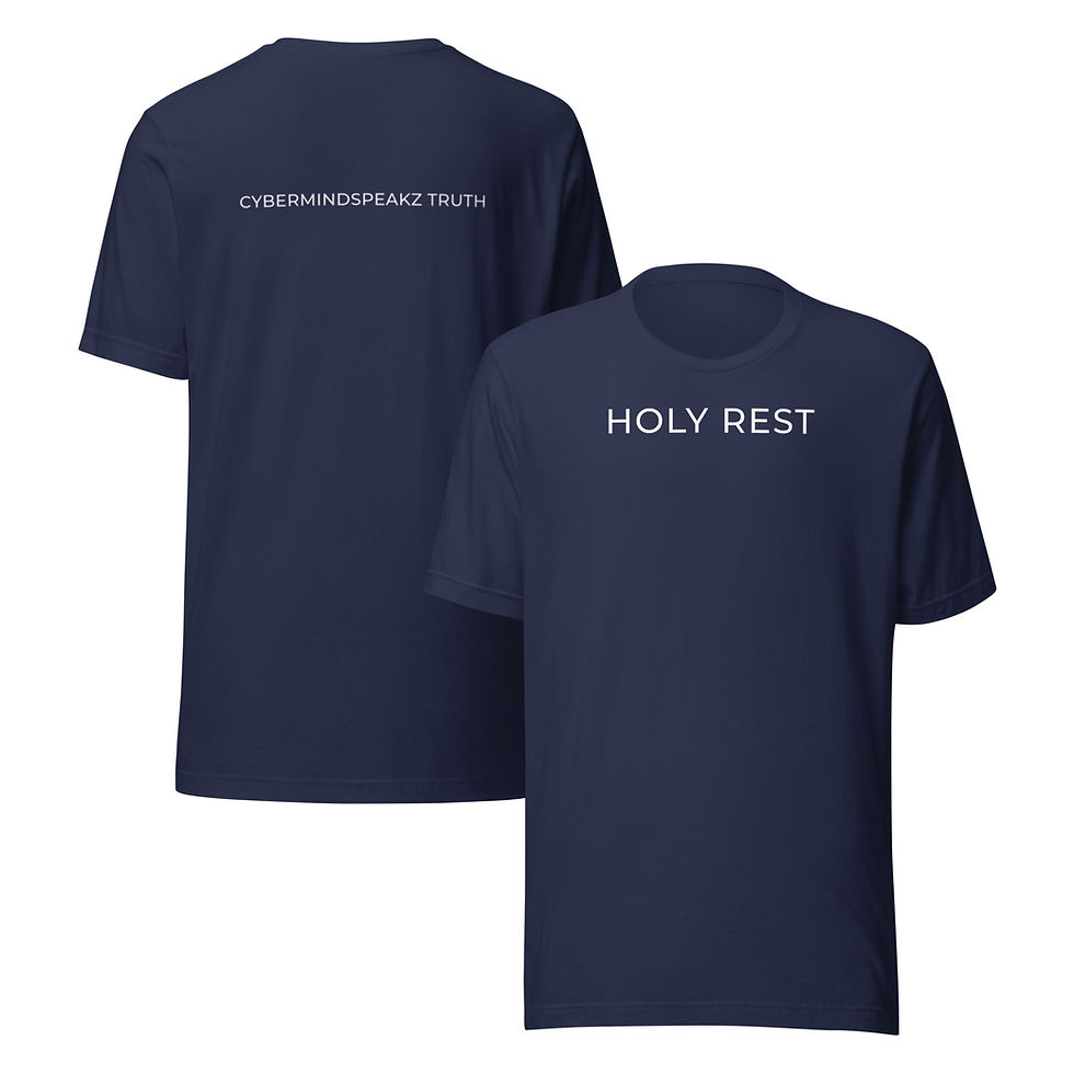 Thumbnail: Unisex T-Shirt - Holy Rest - White Text