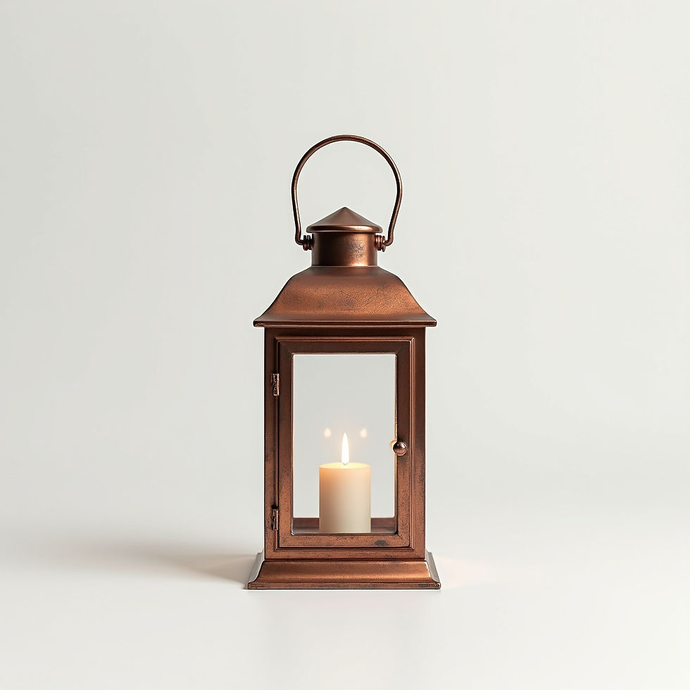 Distressed Copper Lantern
