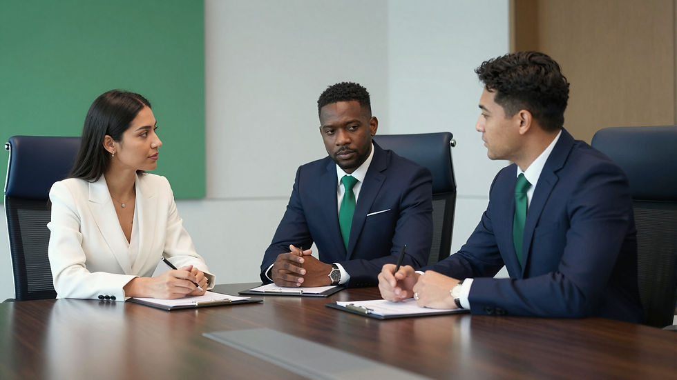 A board of directors meeting discussing corporate governance