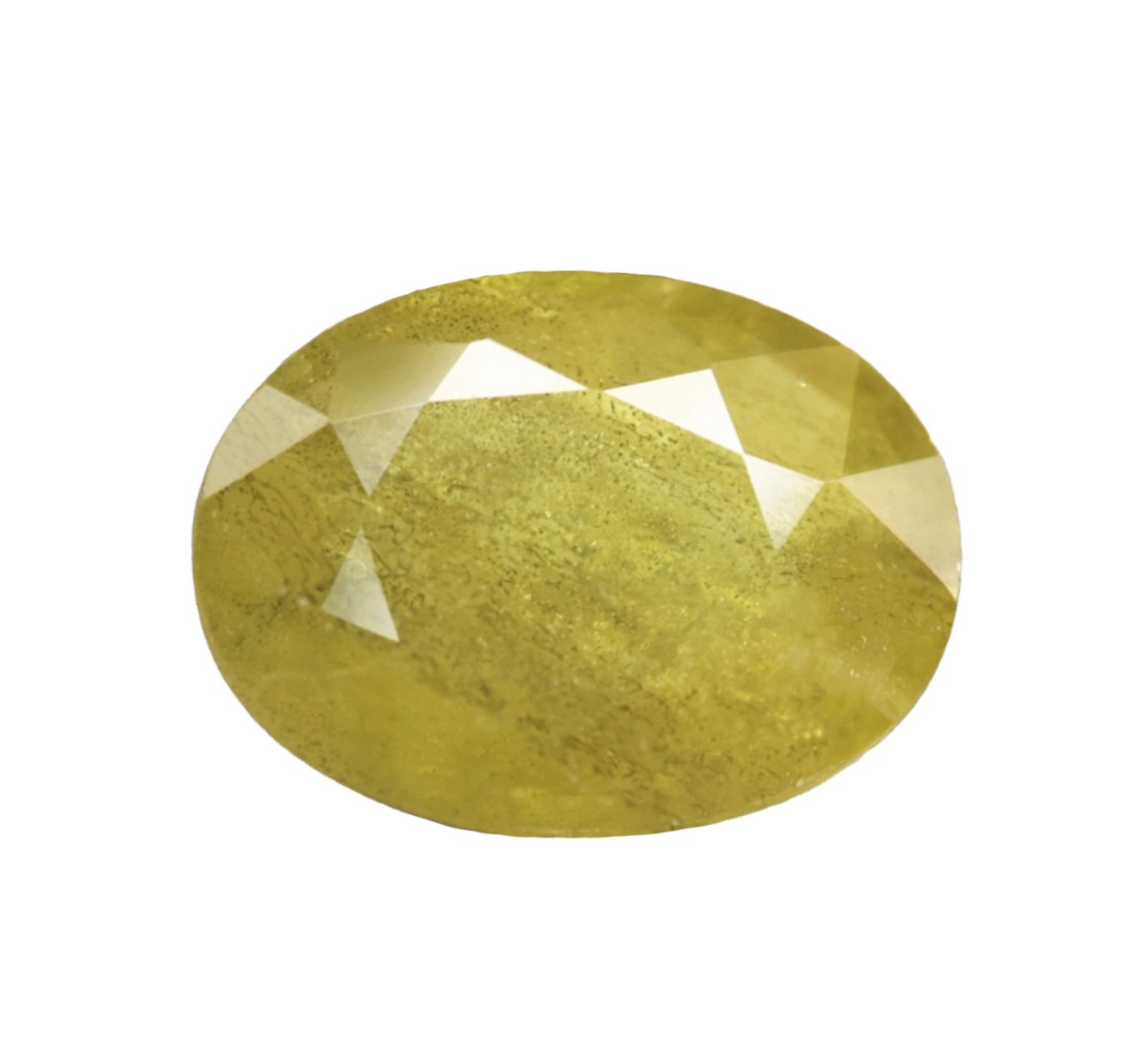 Yellow Green Two-tone Translucent Sapphire 2.31 CT | Oval Cut Thailand