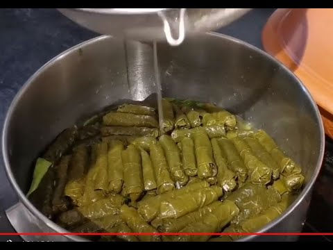 ورق العنب المحشي قاطع - Stuffed vine leaves- Dolma