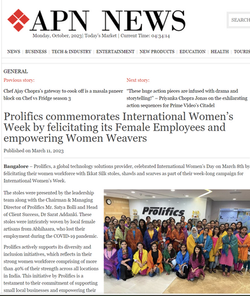 Prolifics commemorates International Women’s Week by felicitating its Female Employees and empowerin
