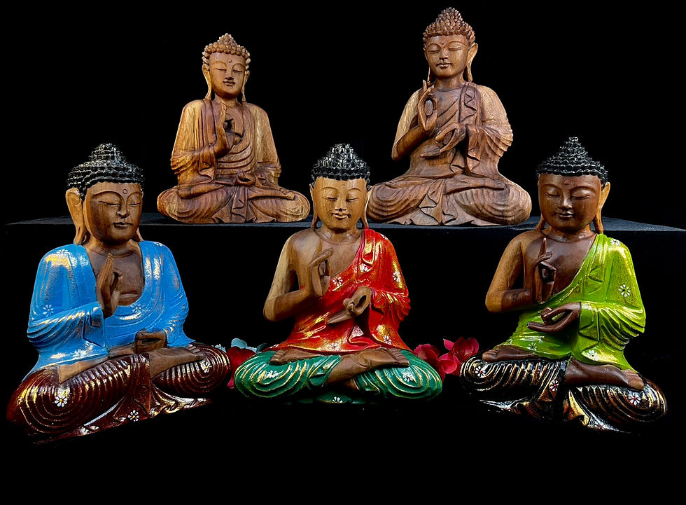 Large Meditating Buddha Wood Statues