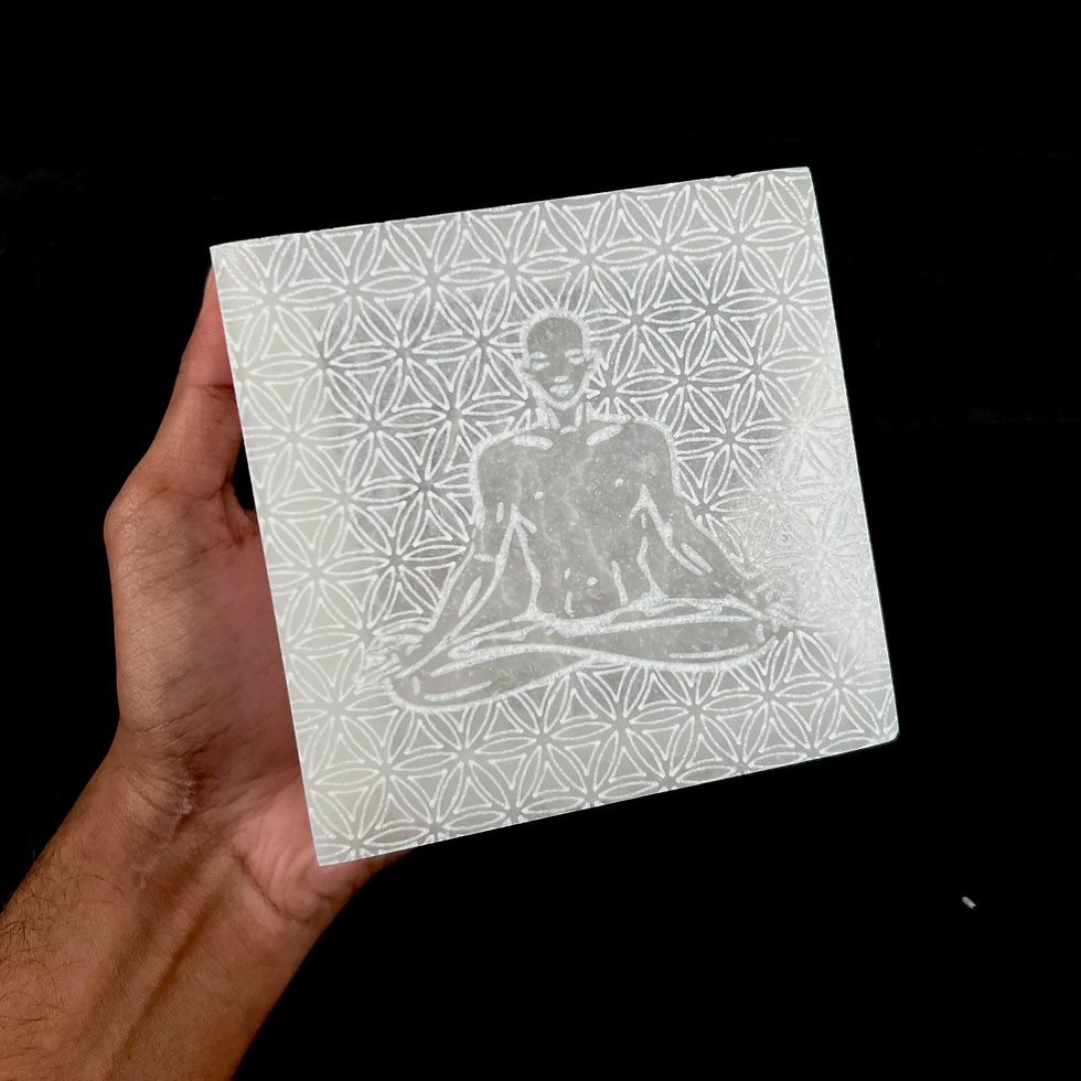 Thumbnail: Selenite Etched Buddha Box