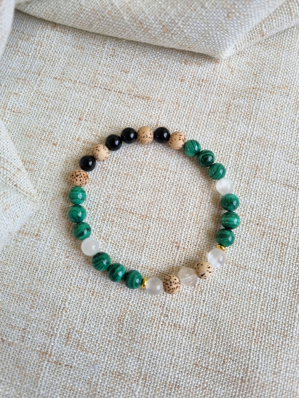 Armband Lotussamen Malachit