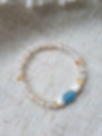 Waves of freedom Armband Aquamarin Citrin Friedensachat