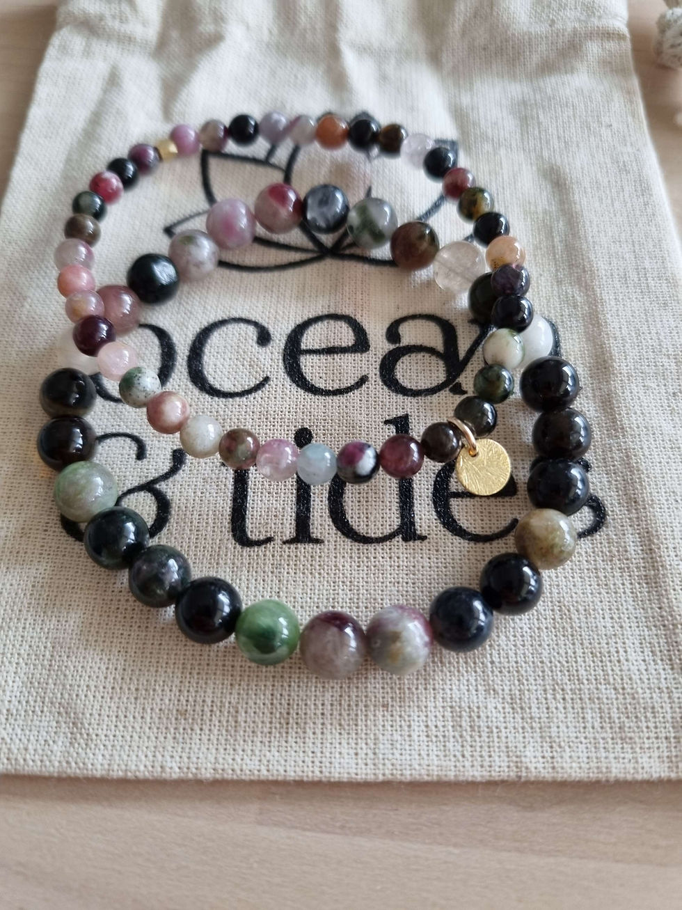 Miniaturbild: Armband Protect your Energy aus mehrfarbigem Turmalin für Schutz & Vertrauen