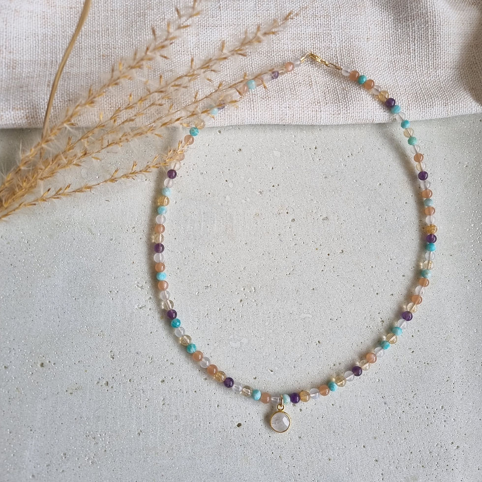 Miniaturbild: Handgemachte Edelsteinkette