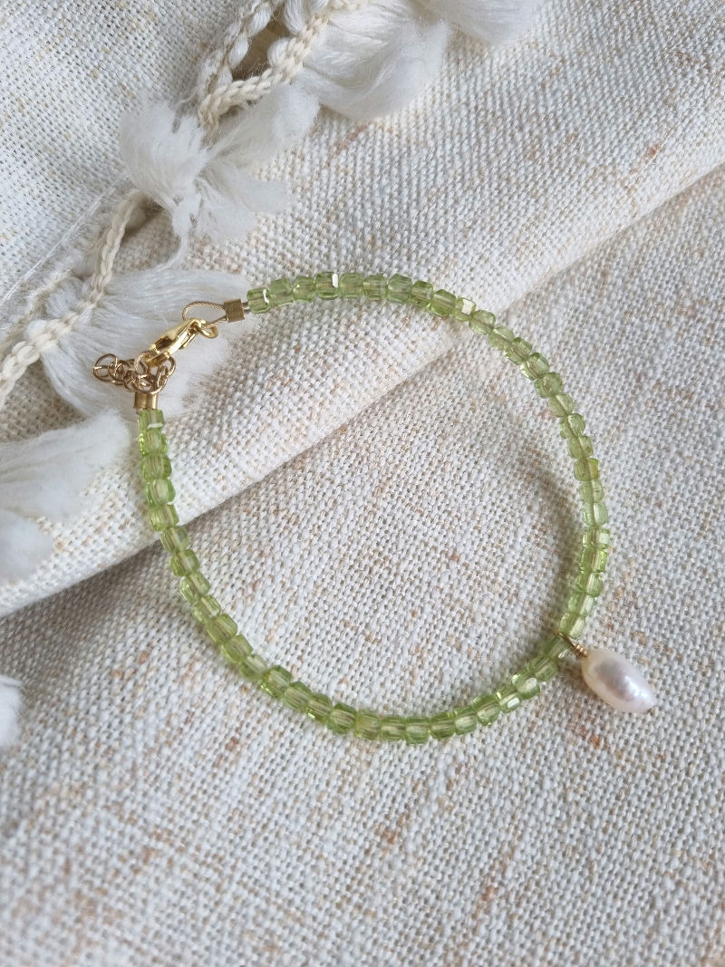 Miniaturbild: Armband Peridot Süßwasserperle
