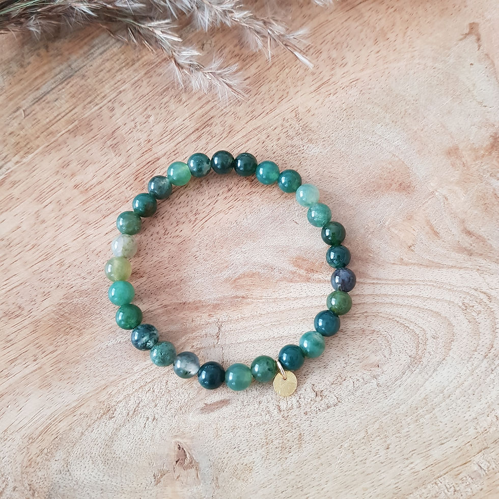 Miniaturbild: Armband Moosachat für einen positiven Blick und Zuversicht für die Zukunft