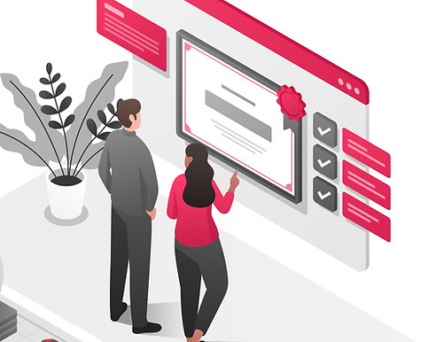 Planen Prüfen Zertifizieren Isometrische Grafik