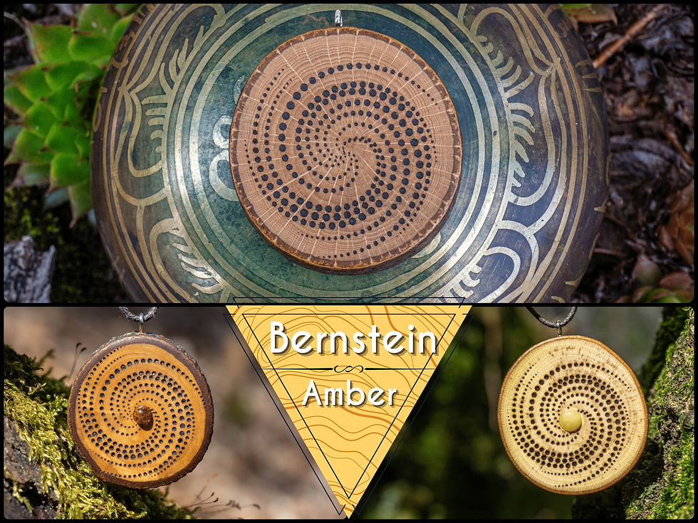 Miniaturbild: Galaxy Spiral Anhänger mit Bernstein
