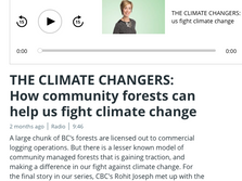 CBC Radio features BC Community Forests