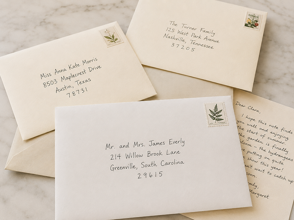 Handwritten Addressed Envelopes