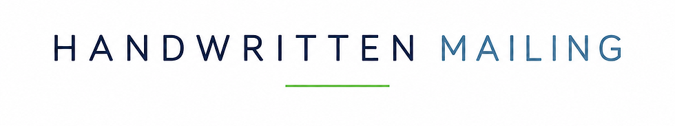 Handwritten Mailing Logo White