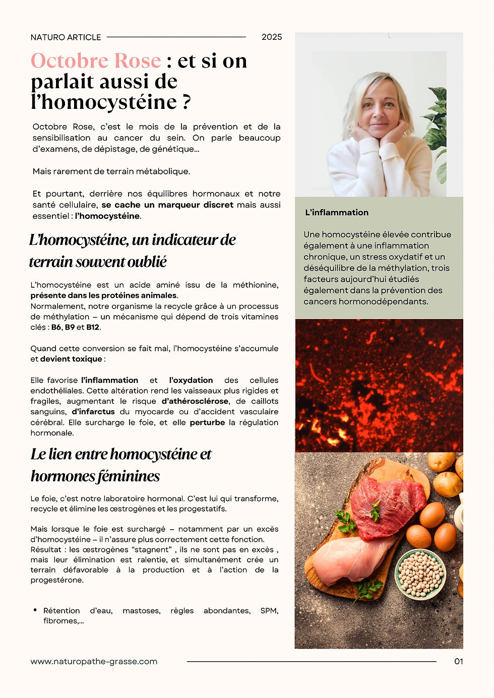 Octobre Rose : et si on parlait de l’homocystéine ?